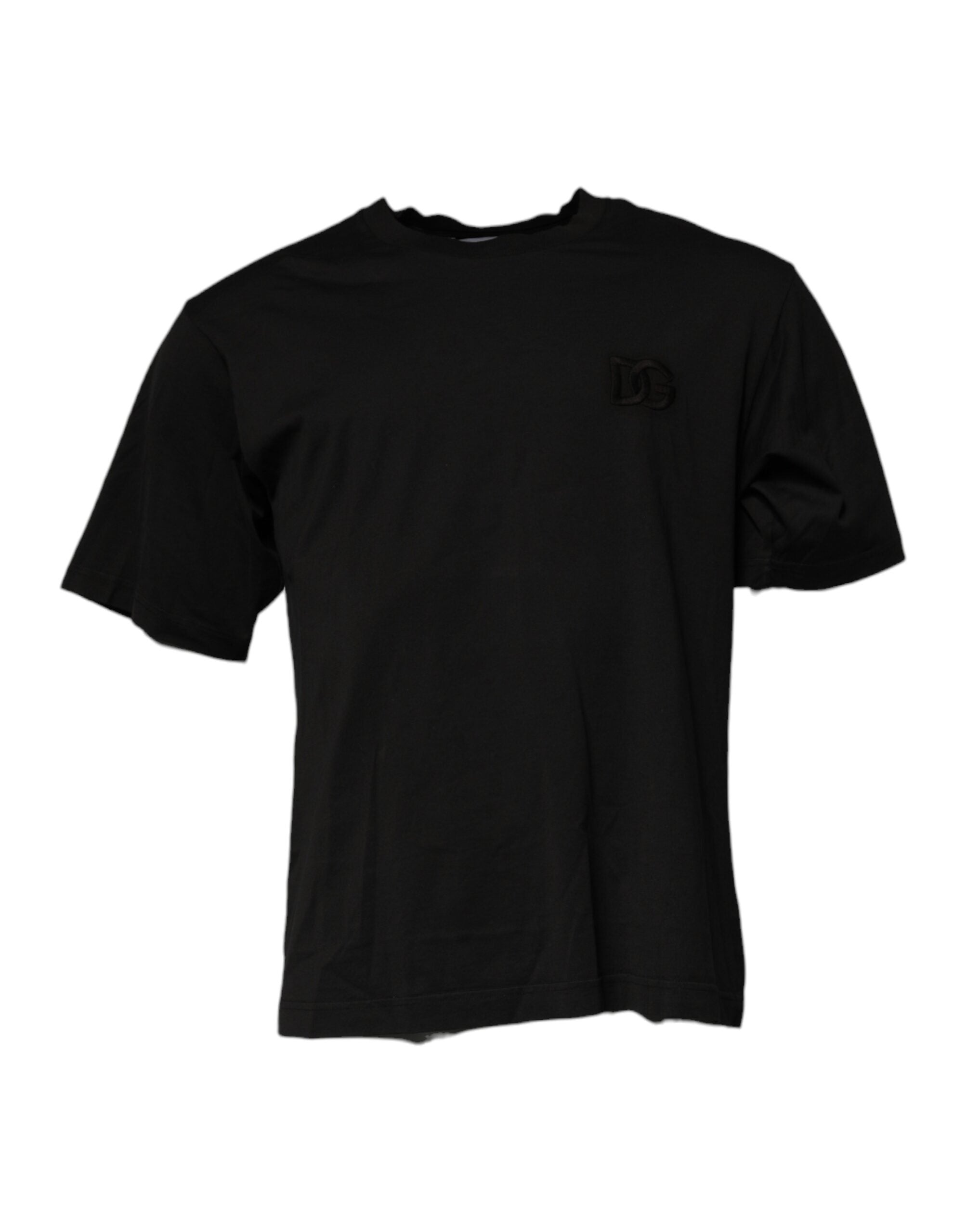 Logo-Embroidered Cotton T-Shirt — Black