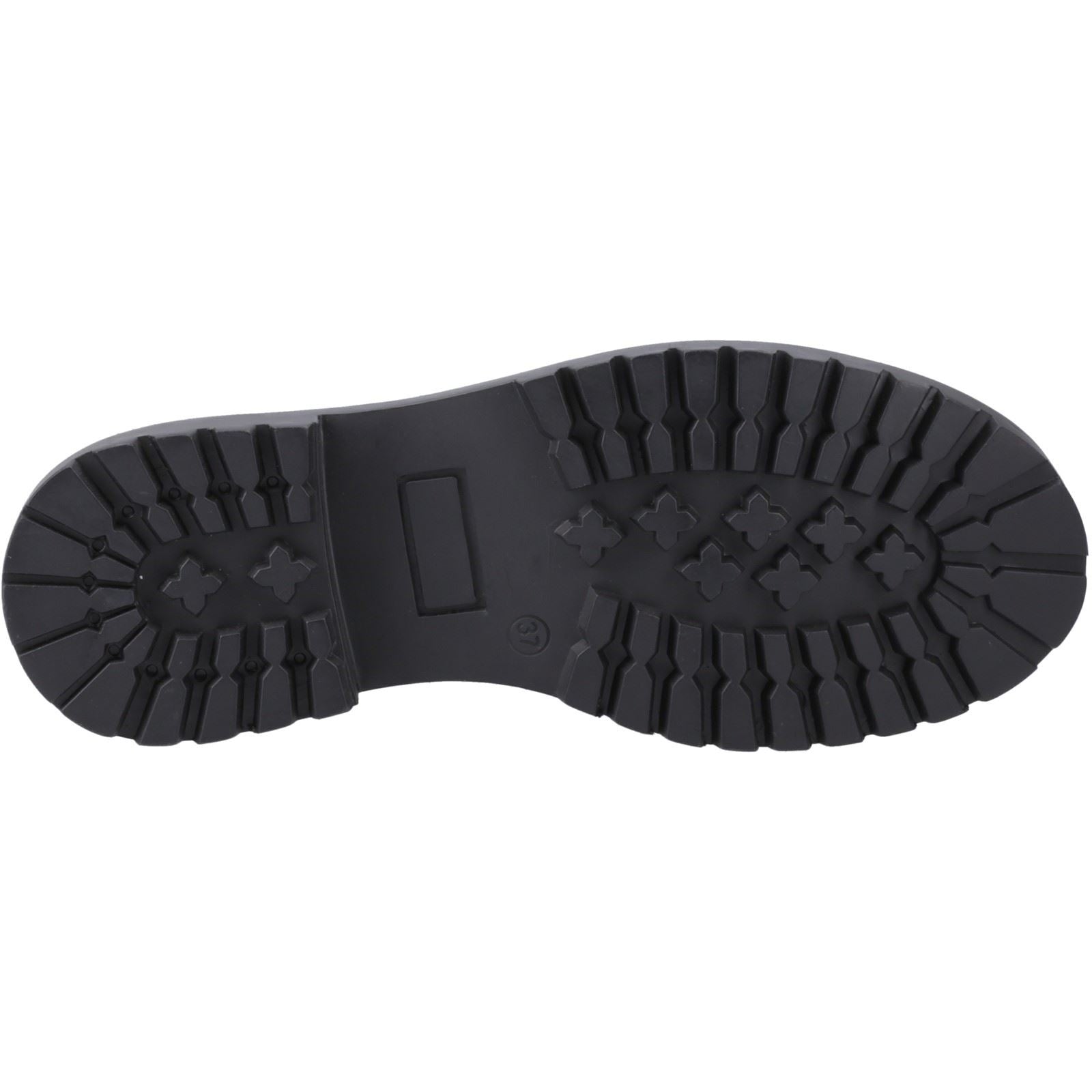 Hush Puppies Aubrey Lace Up Leather Youth Girl's Black Derby Shoe
