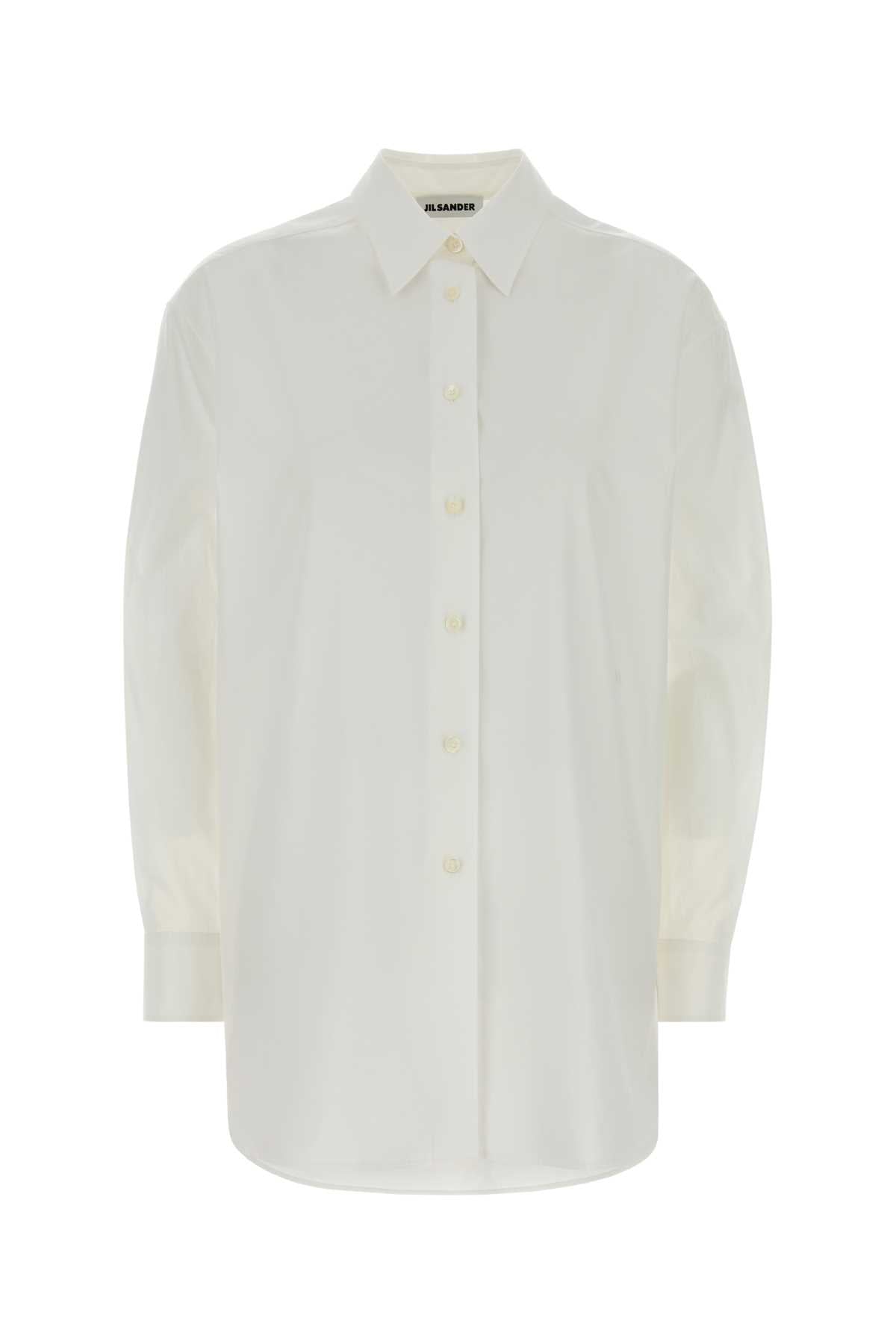 Cotton Button-Down Shirt — White