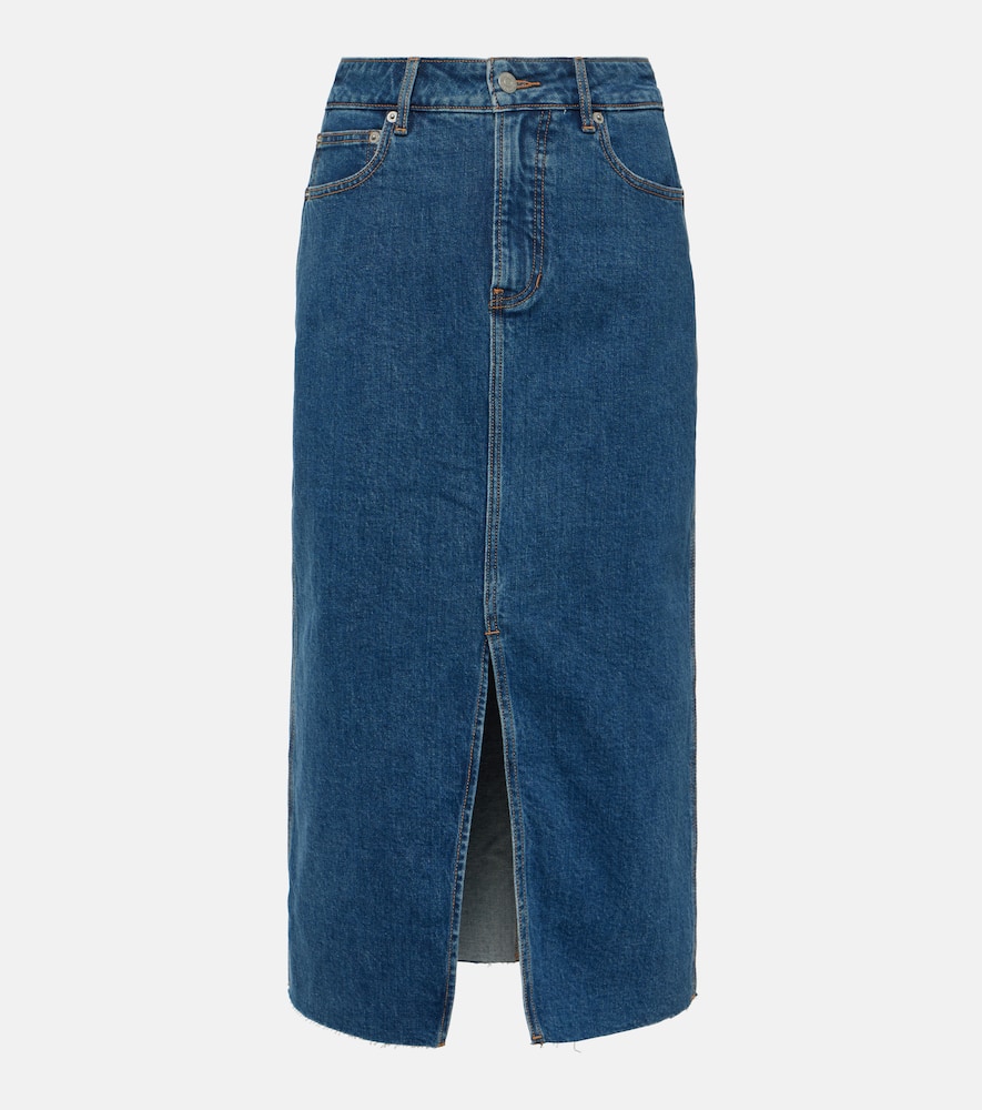 Veronica Beard Victoria denim midi skirt