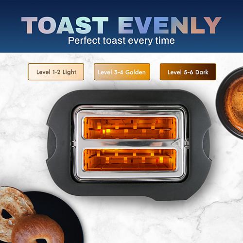 Maxi-Matic Stainless Steel 2-Slice LED Toaster + Bagels