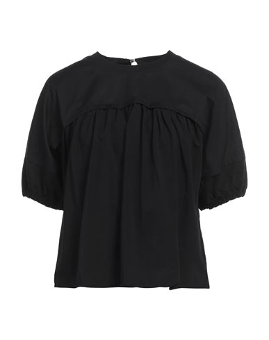 Alpha Studio Woman Top Black Size 8 Cotton, Elastane