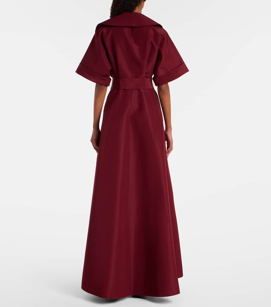 Belted silk gown