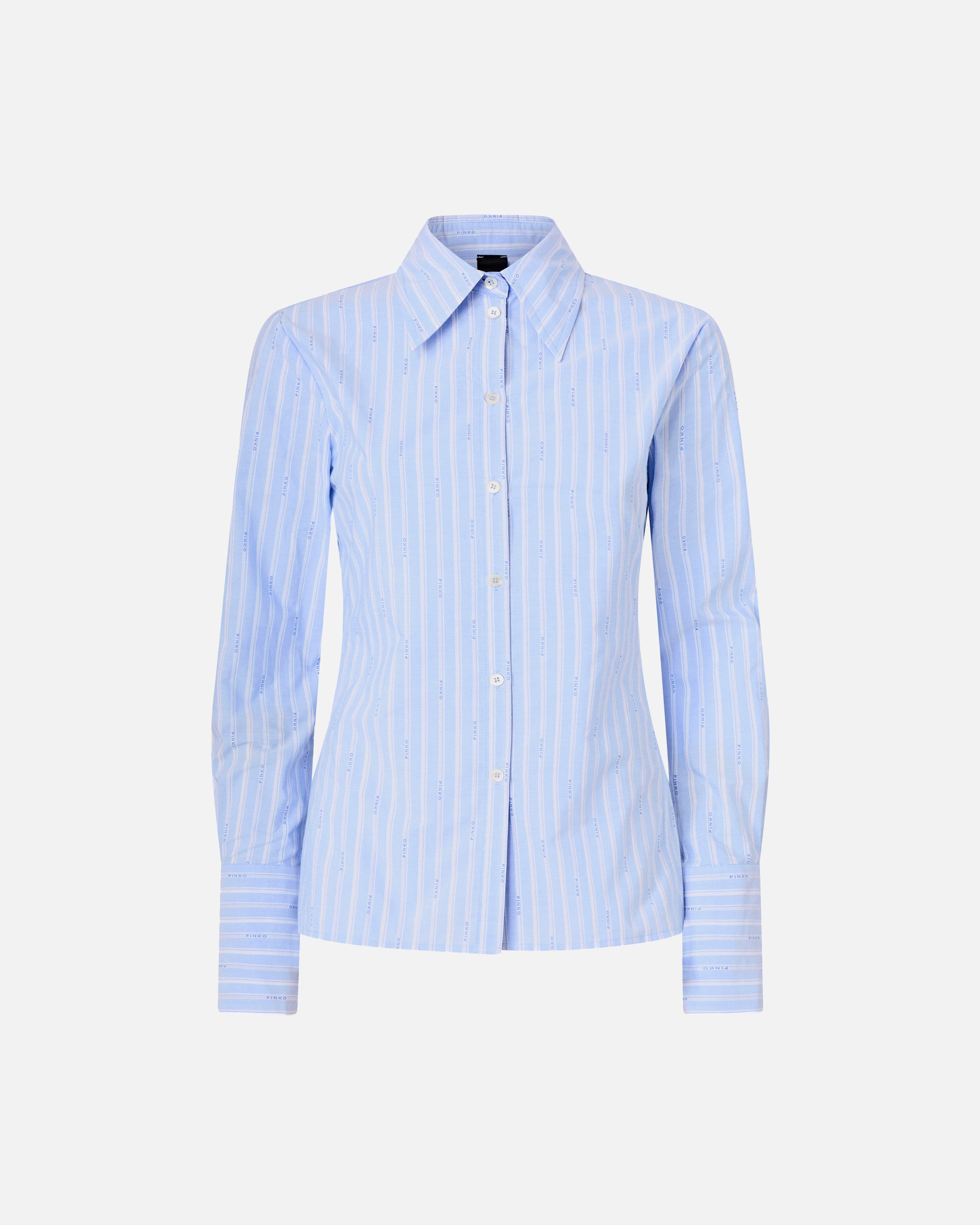 Striped cotton shirt with logo - 36