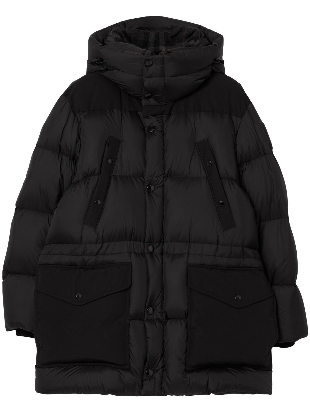 Two-pocket puffer coat - Black