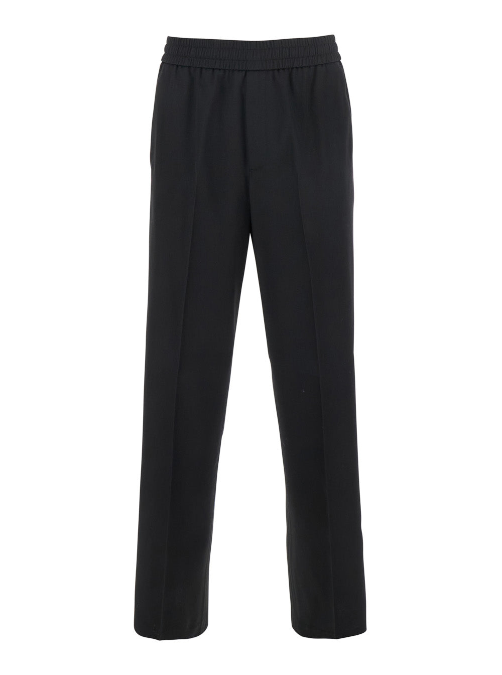 Virgin Wool Joggers — Black