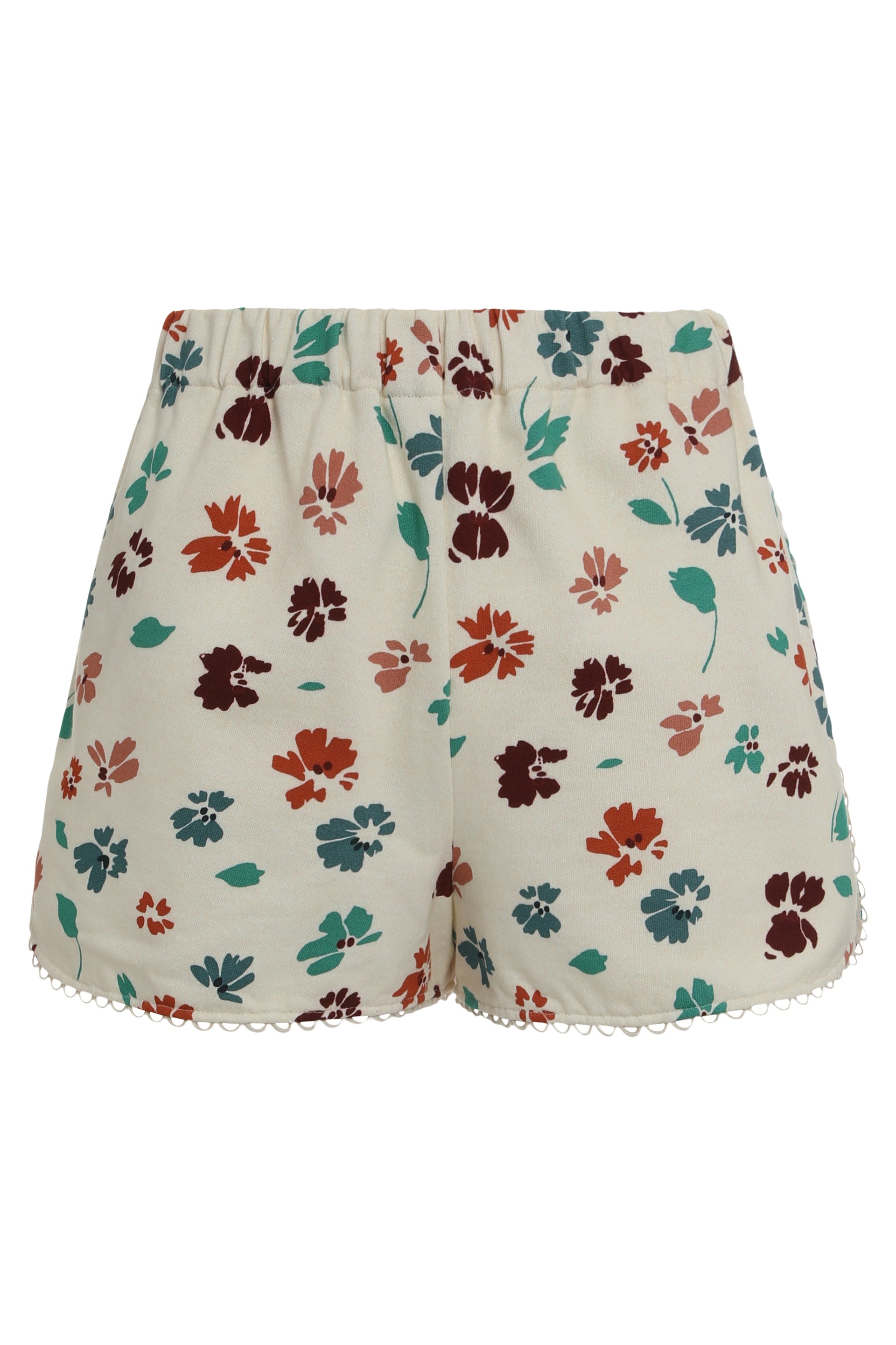 Floral-pattern Cotton Shorts