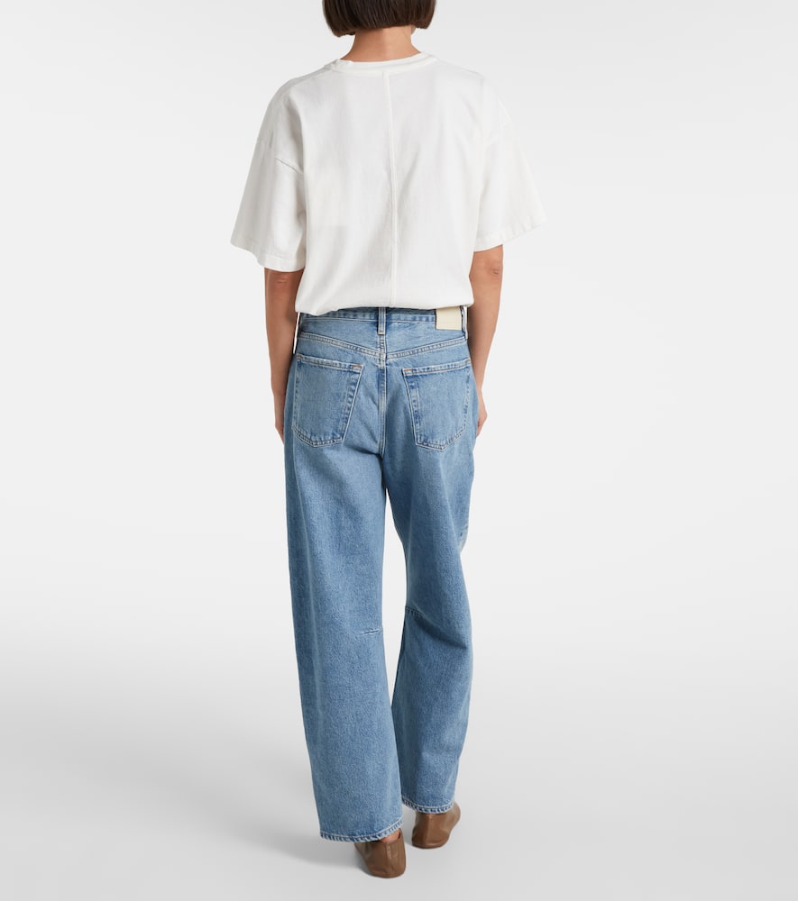 Miro high-rise cropped barrel-leg jeans