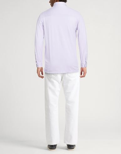 Man Shirt Lilac Size 36 Organic cotton