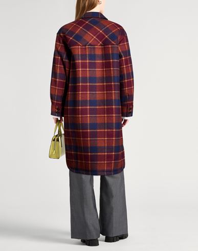 Woman Coat Rust Size M Wool, Polyamide