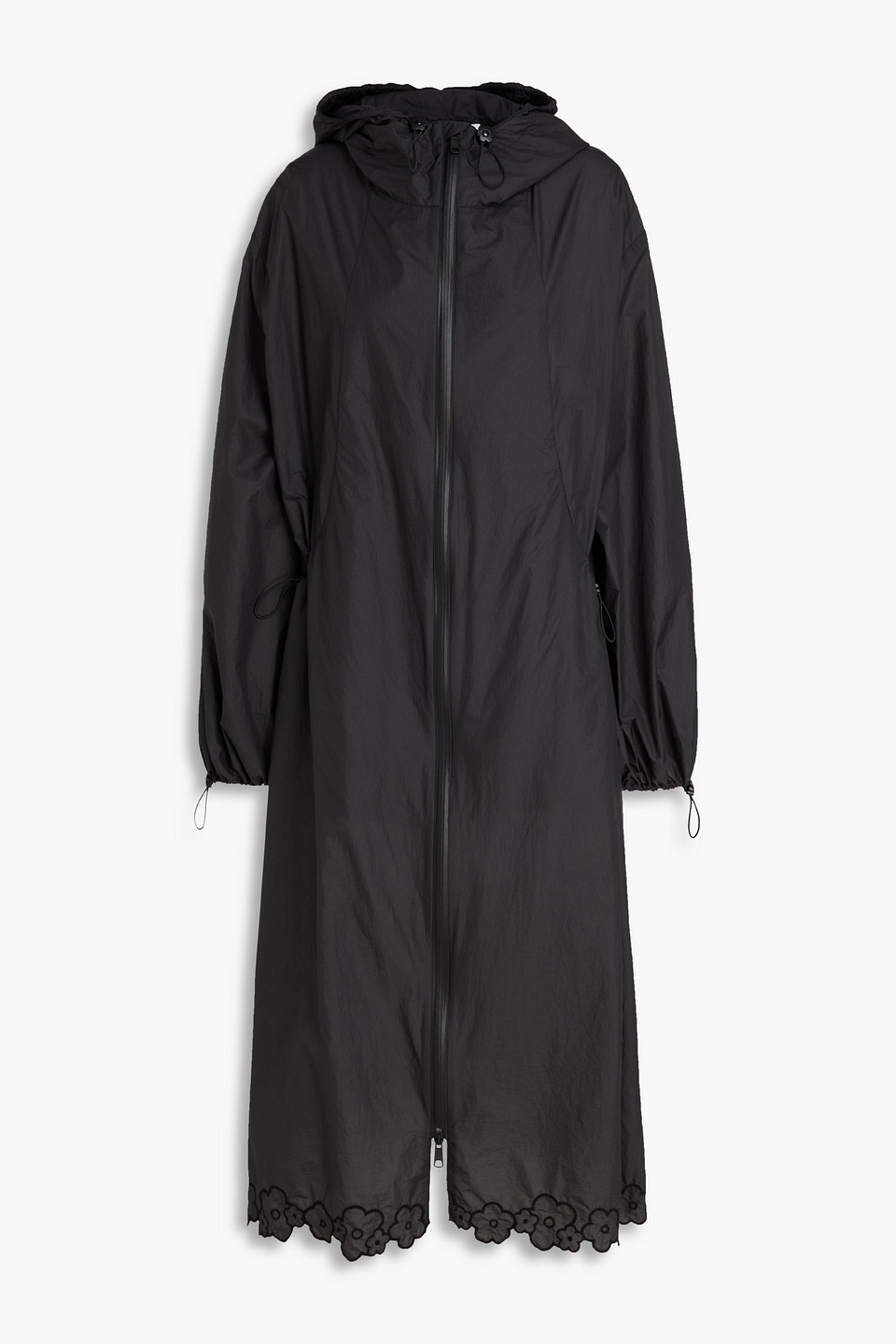 Amos embroidered shell parka - Black - UK 12