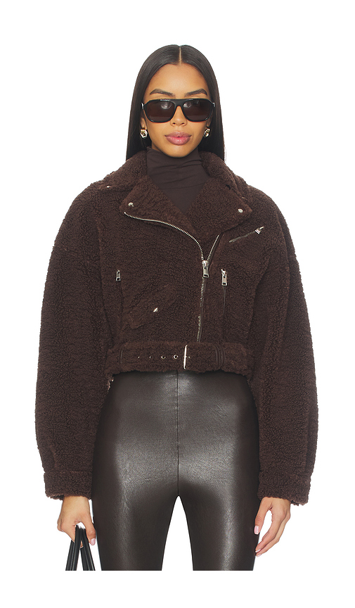 LAMARQUE Brina Jacket in Brown. L. Also in XS