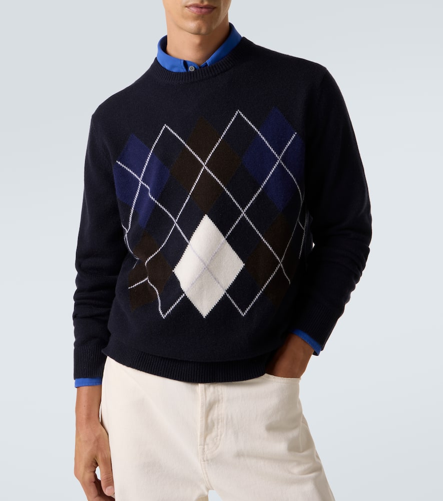 Argyle cashmere sweater