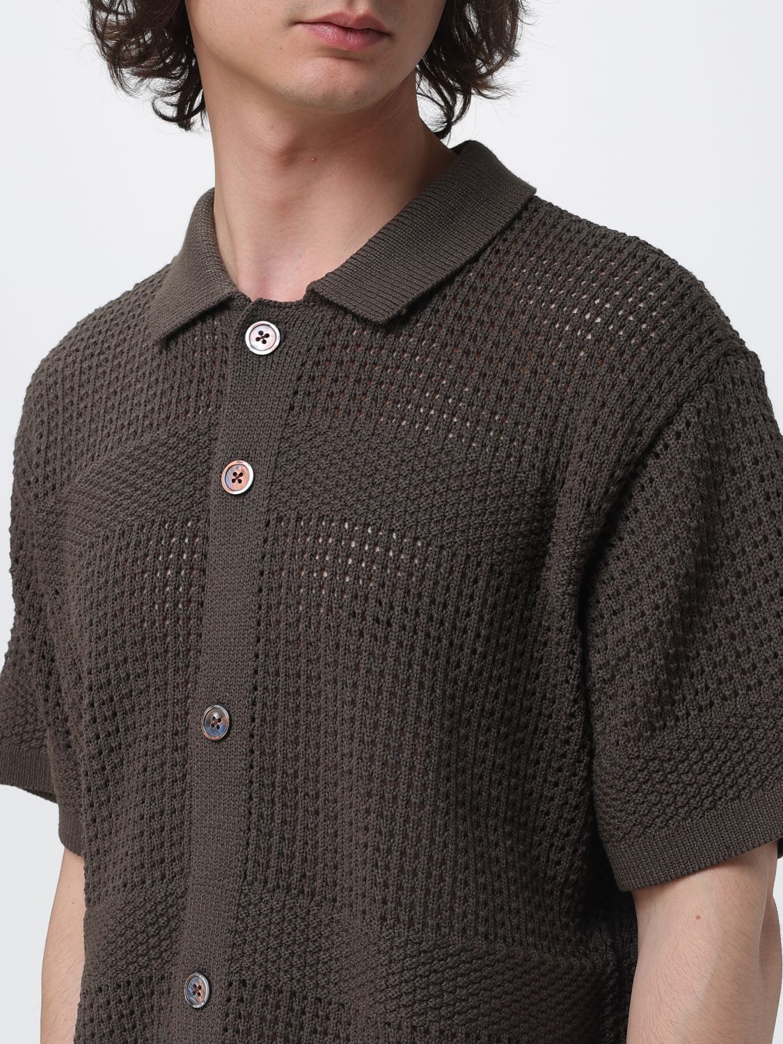 Polo Shirt Men color Brown