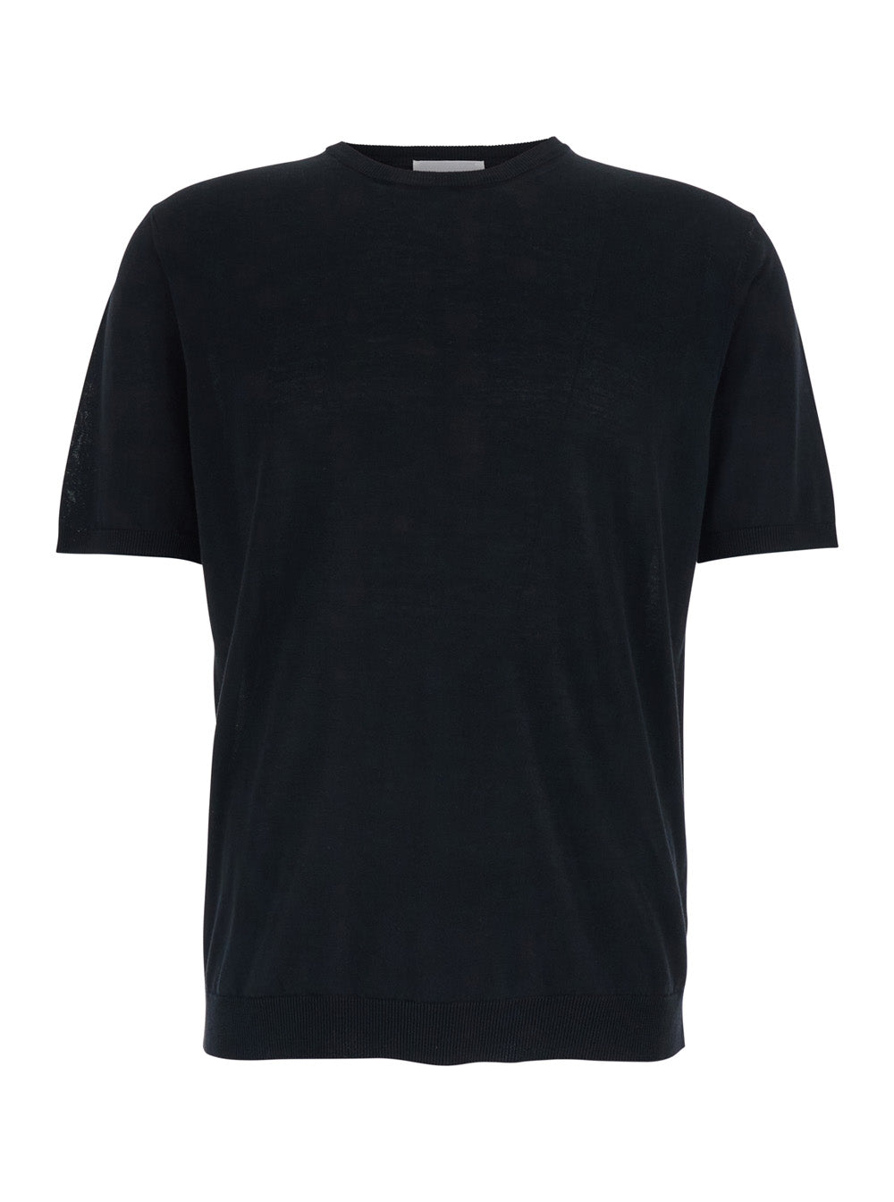 Crew Neck Cotton T-Shirt — Black