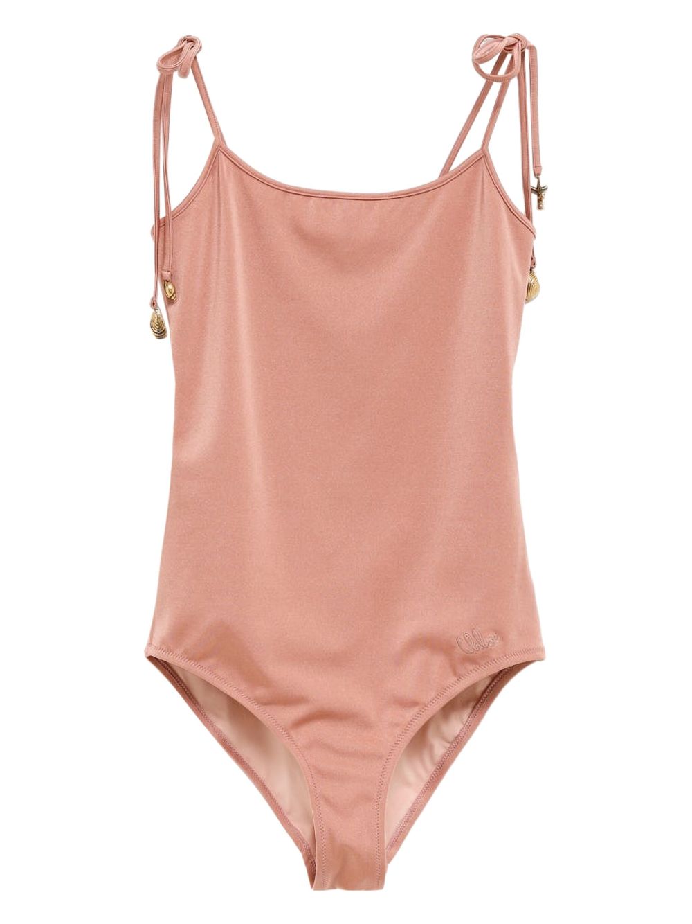 Chloé knotted-strap swimsuit - Pink