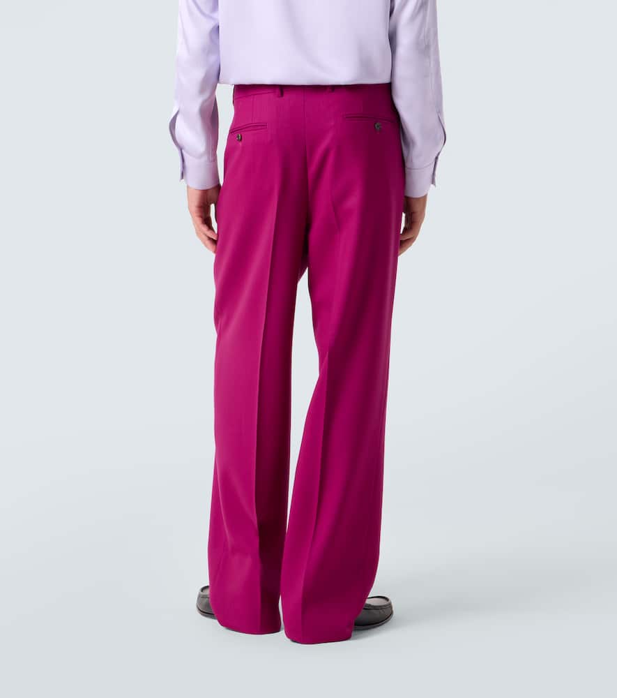 Wool twill suit pants