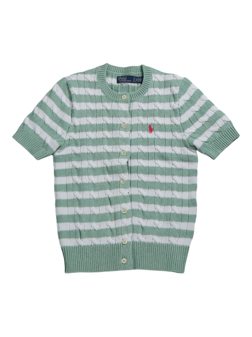 Polo Ralph Lauren striped short-sleeve cardigan - Green