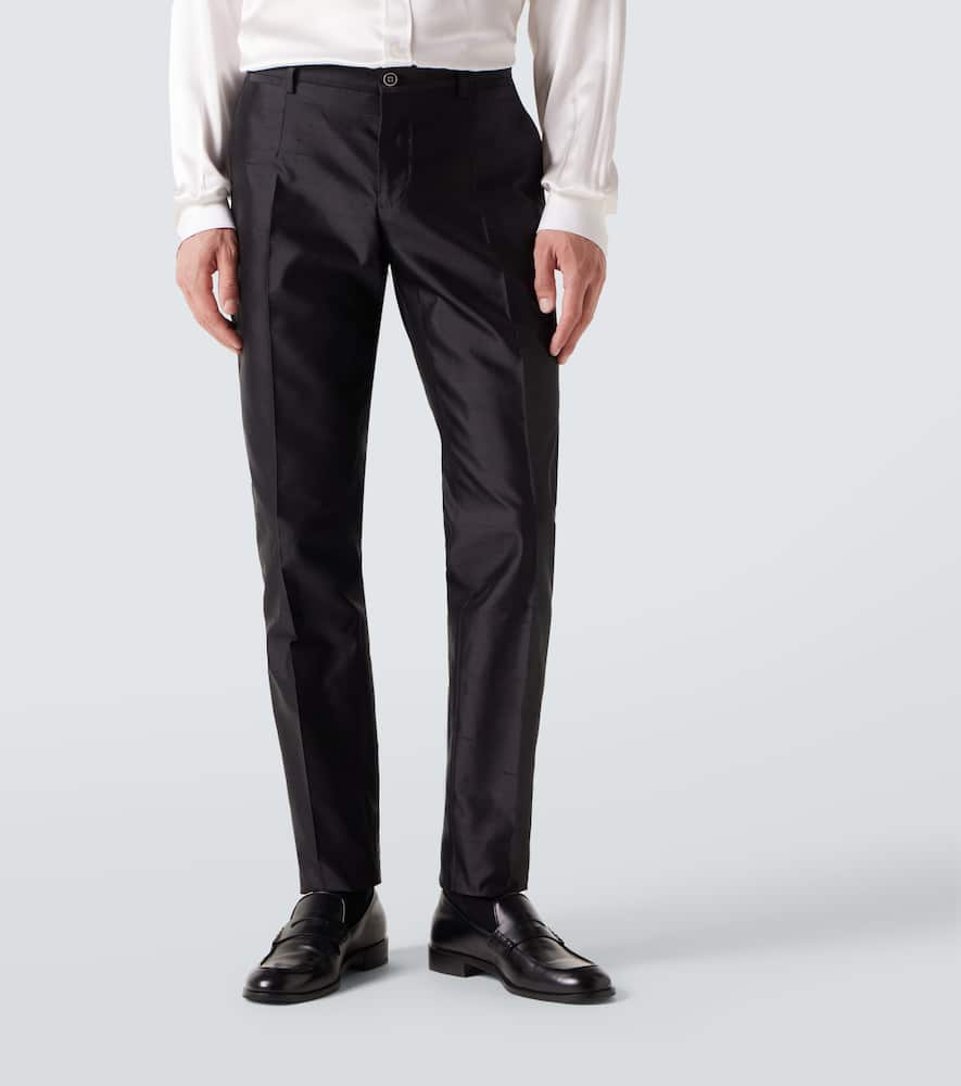 Silk twill suit