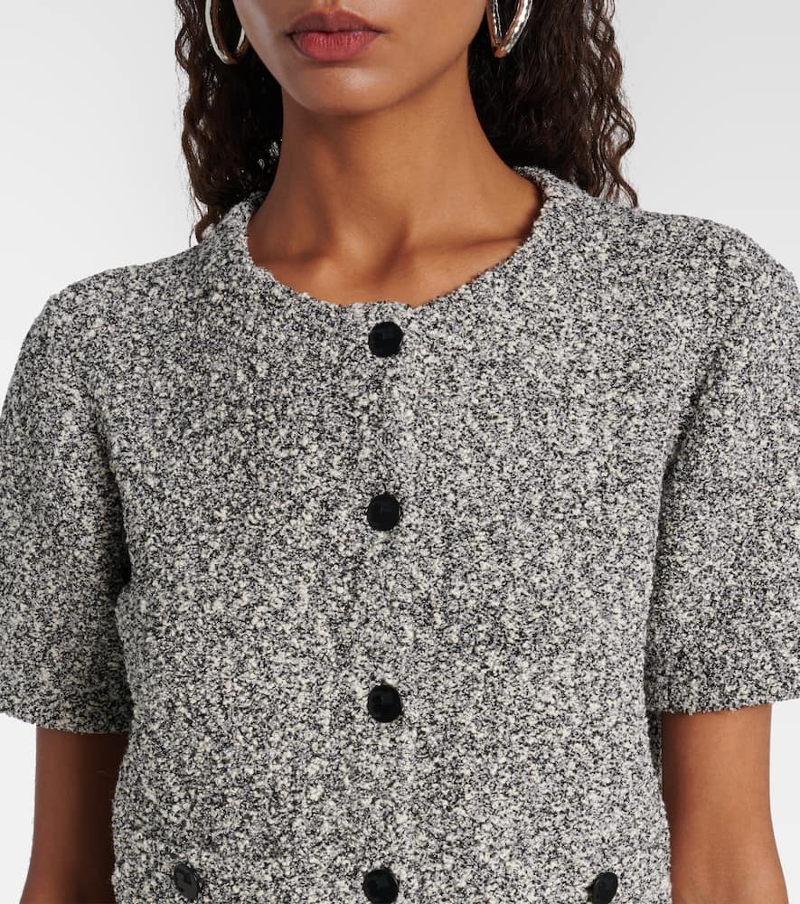 Cropped tweed top