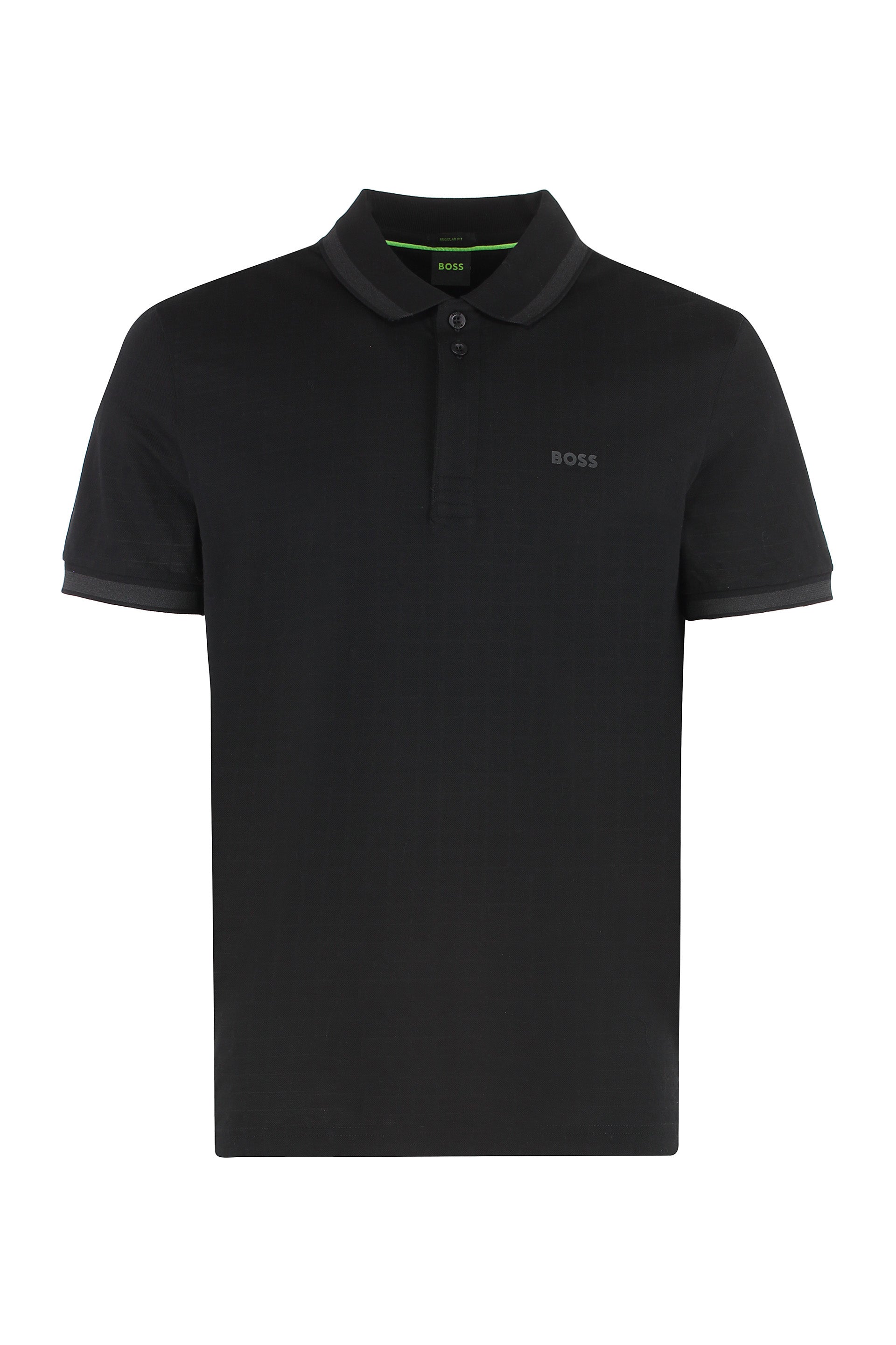 Cotton-Piqué Polo Shirt — Black
