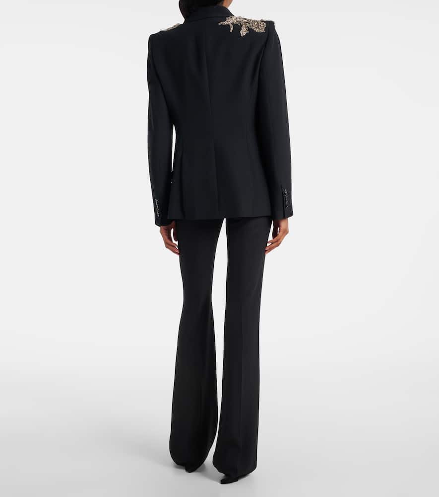 McQueen Embellished crepe blazer
