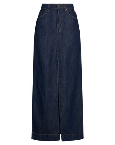 Woman Denim skirt Blue Size 24 Cotton, Linen