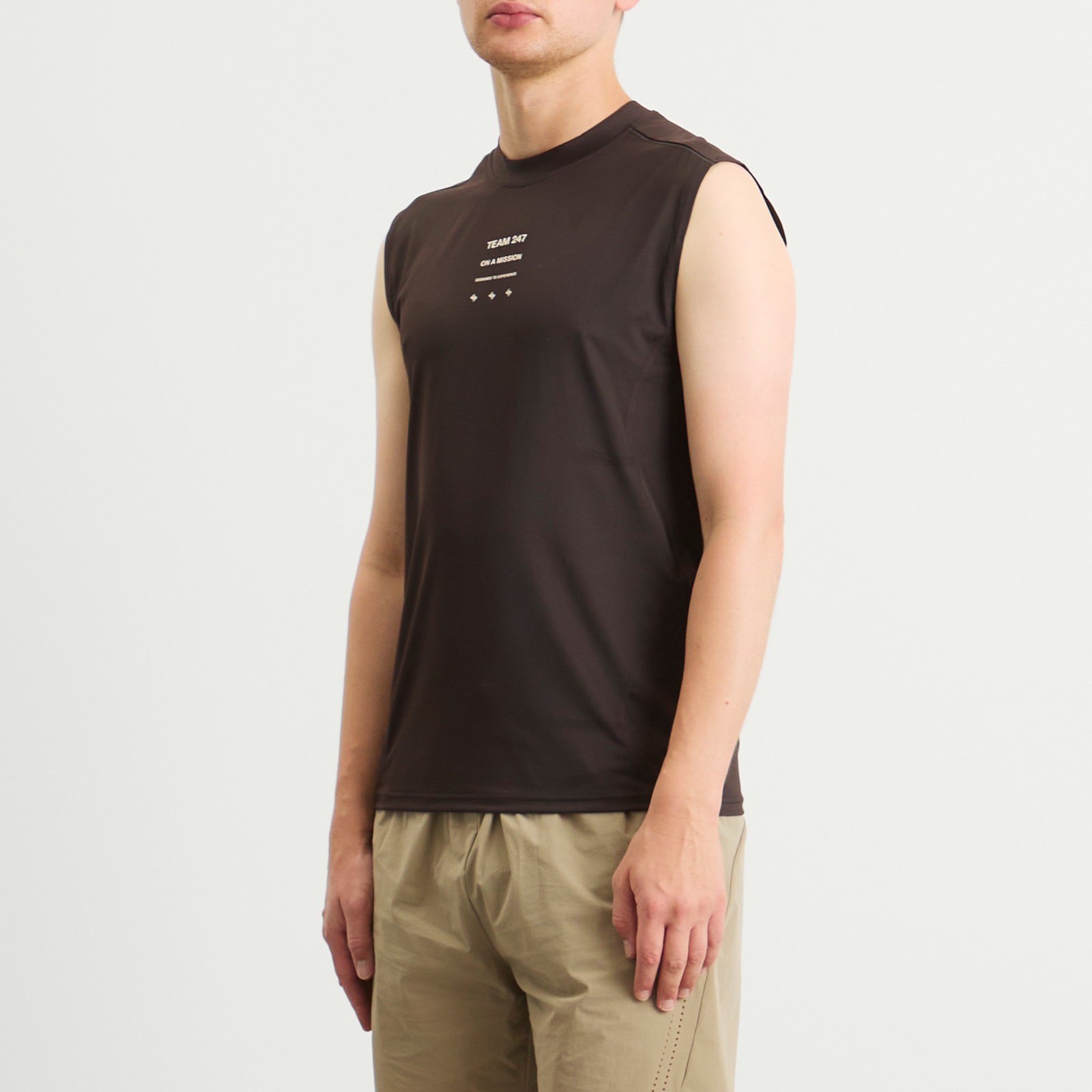 Men's 247 Mesh Runner Tank T-Shirt Chocolate Torte