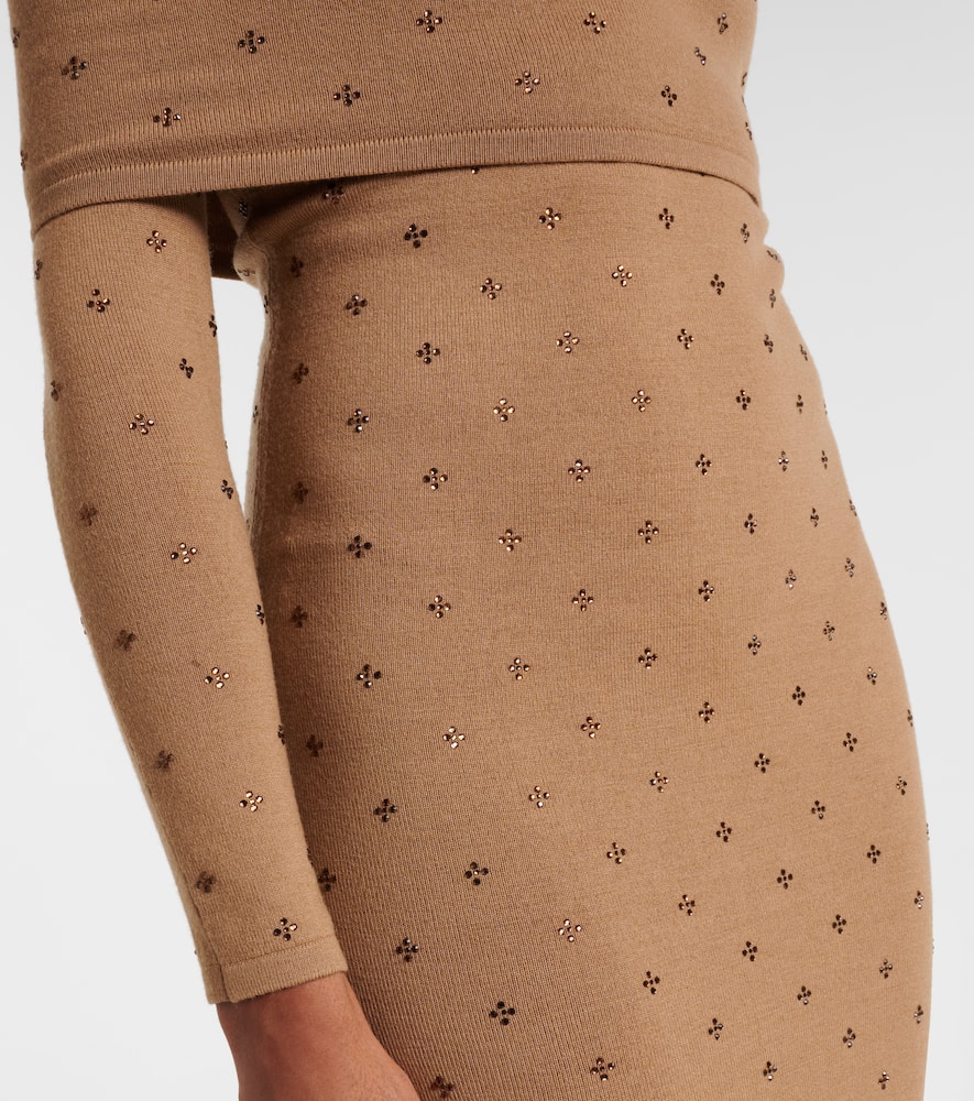 Adatti embellished wool-blend midi dress