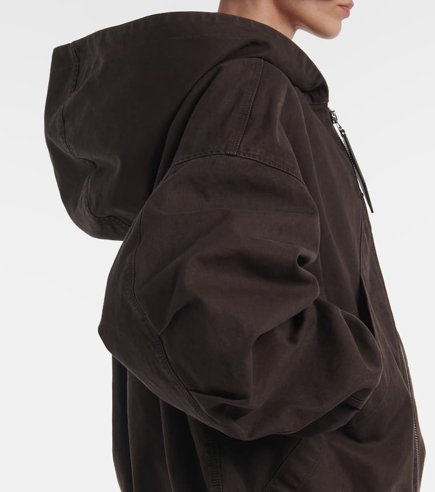 Cotton gabardine bomber jacket