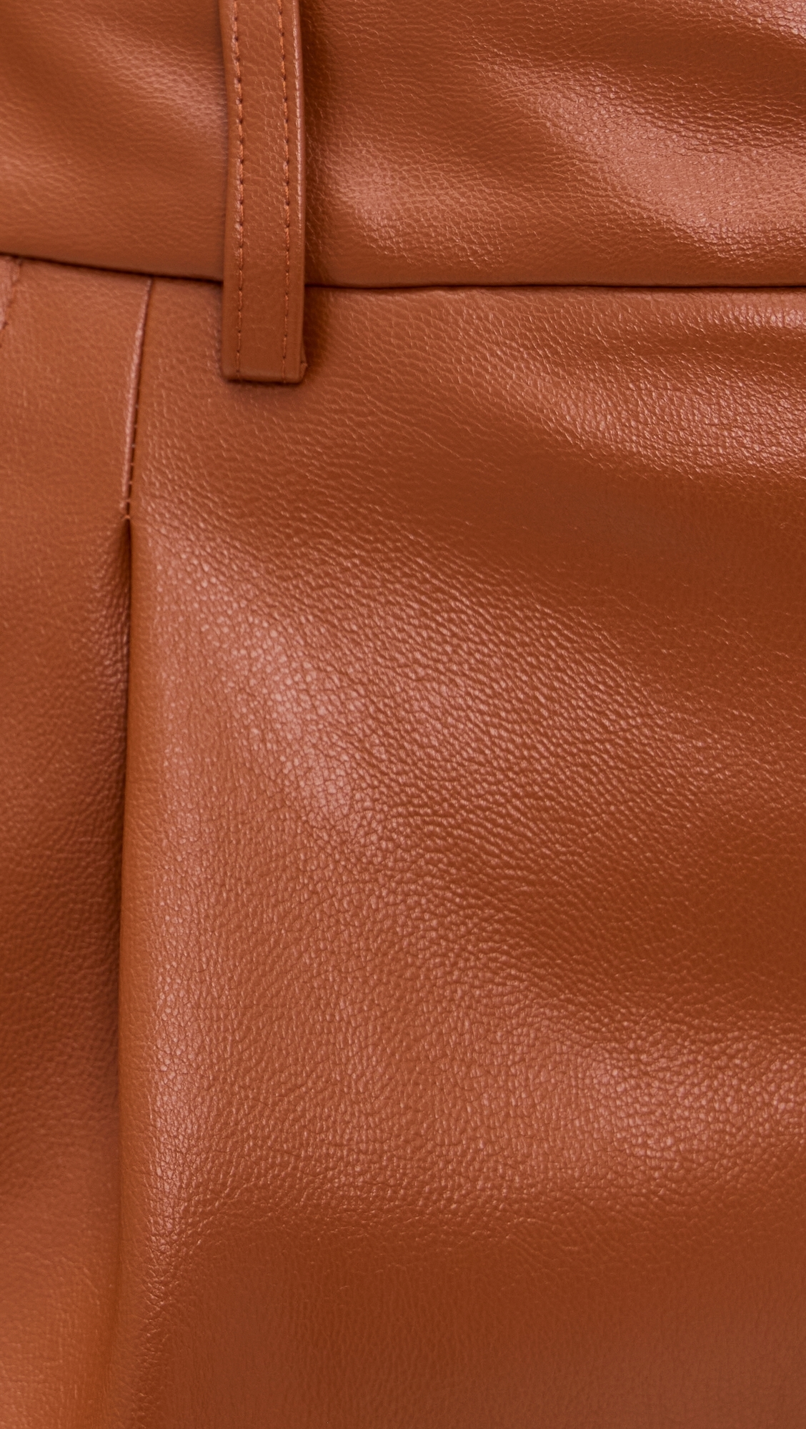 Jade Faux Leather Shorts Cognac