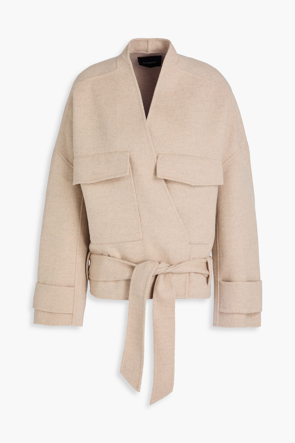 Ames wool-blend twill jacket - Neutral - XXL