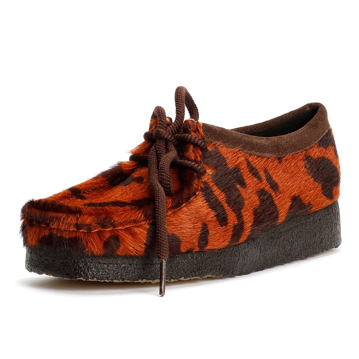 Clarks Originals Wallabee Women's Brown Cow Print Shoe