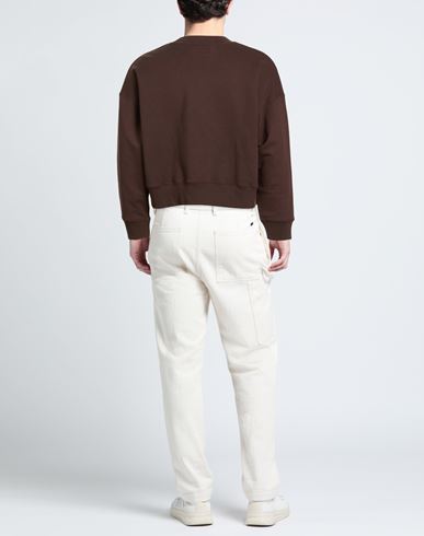 Man Sweatshirt Chocolate brown Size S Cotton