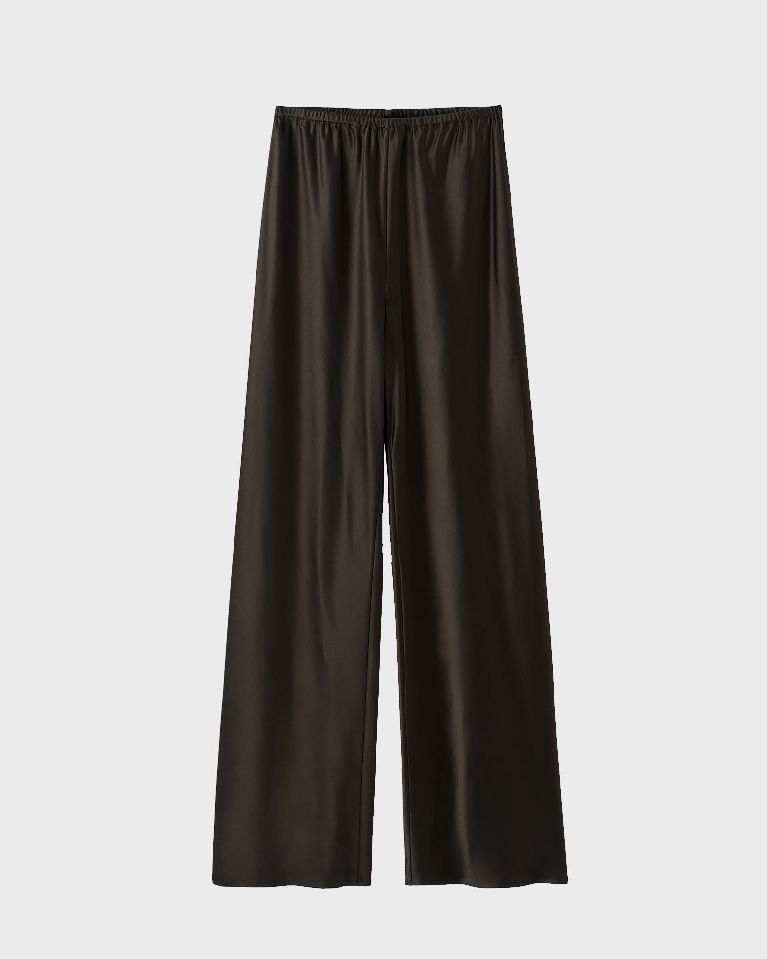 Almada Trousers Bias Satin Pants Chocolate