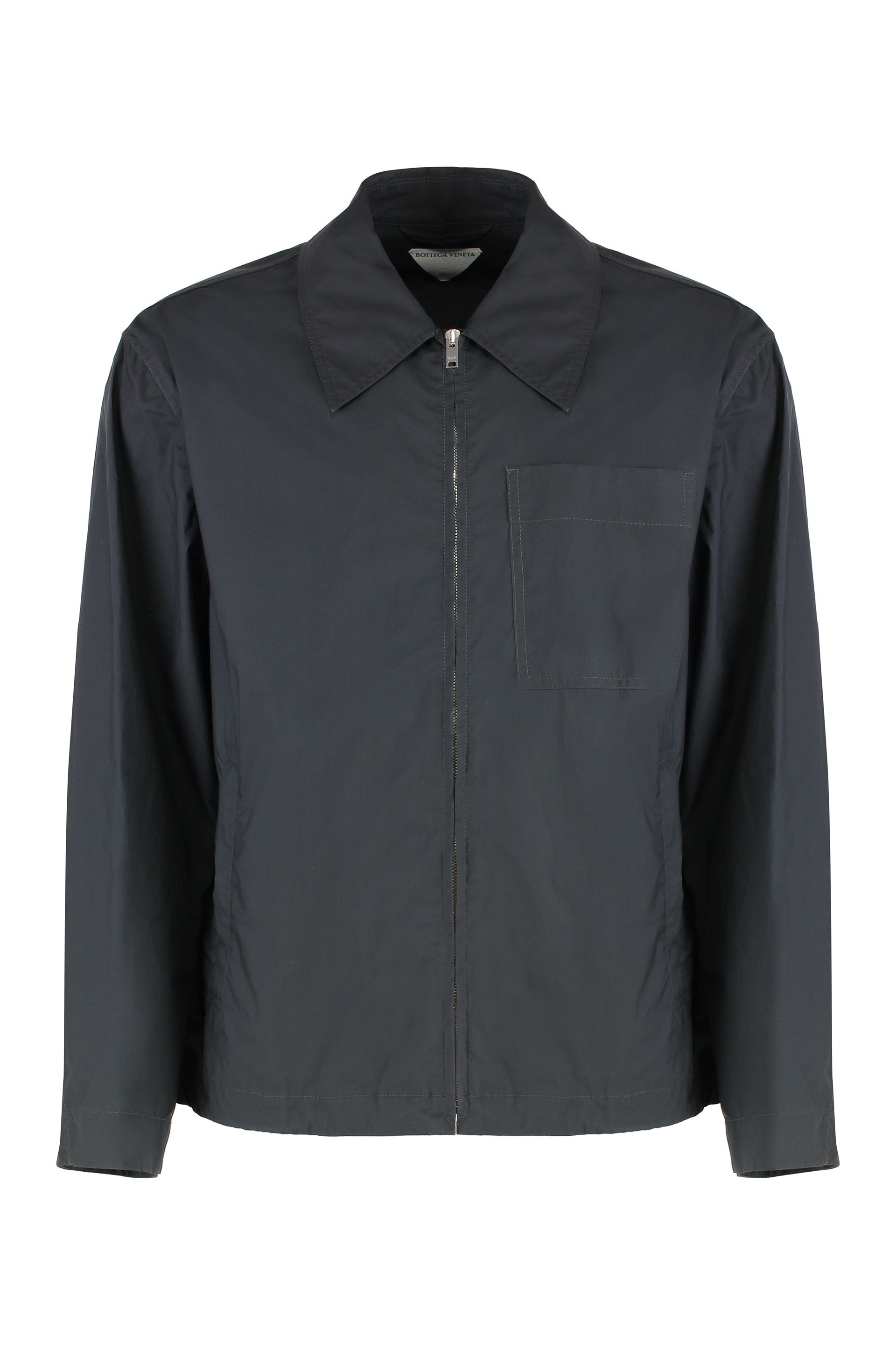 Jacket with Pocket on the Front and Resin Finish in Cotton Man