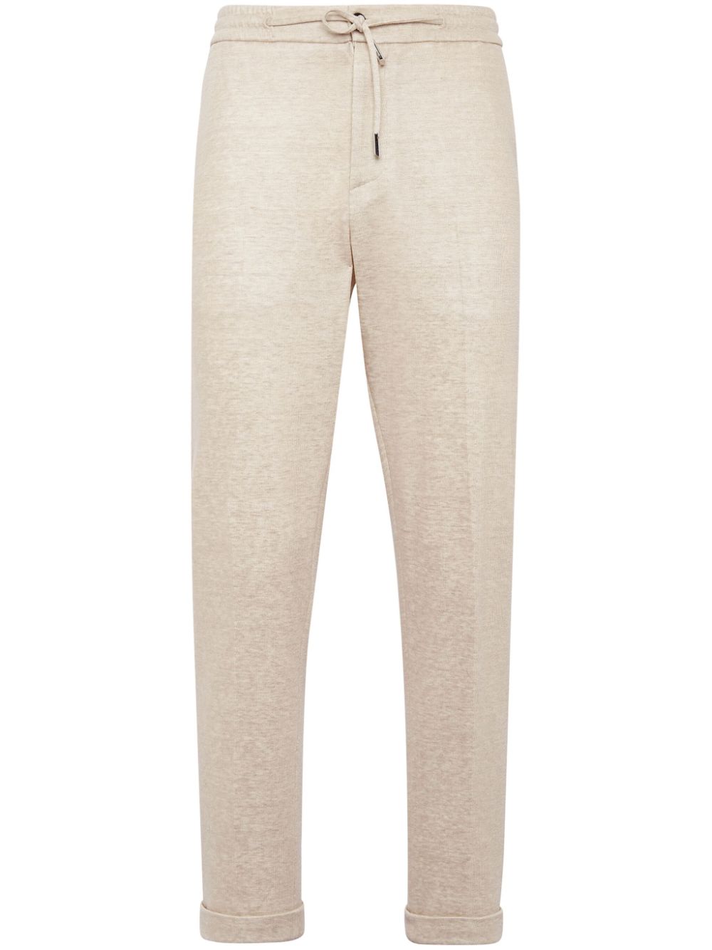Logo-embroidered track pants - Neutrals