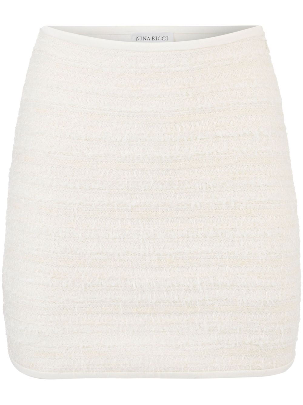 Tweed mini skirt - White