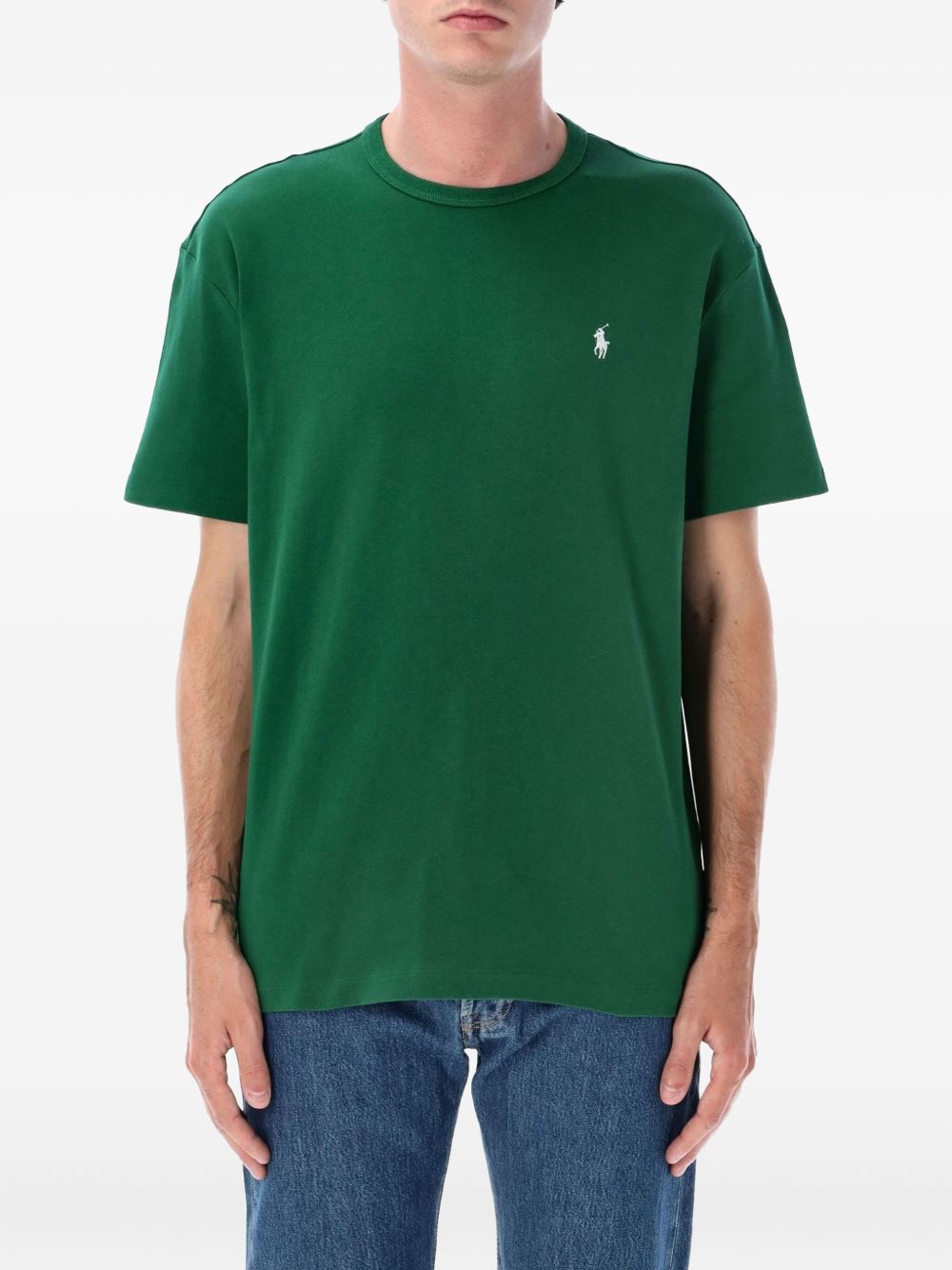 Polo Pony-embroidered T-shirt - Green