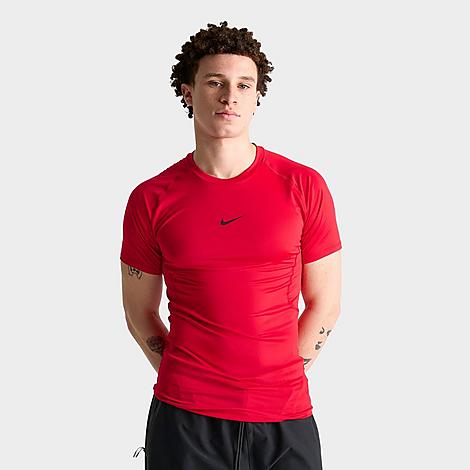 Men's Pro Dri-FIT Tight Short-Sleeve Fitness Top in University Red/Black