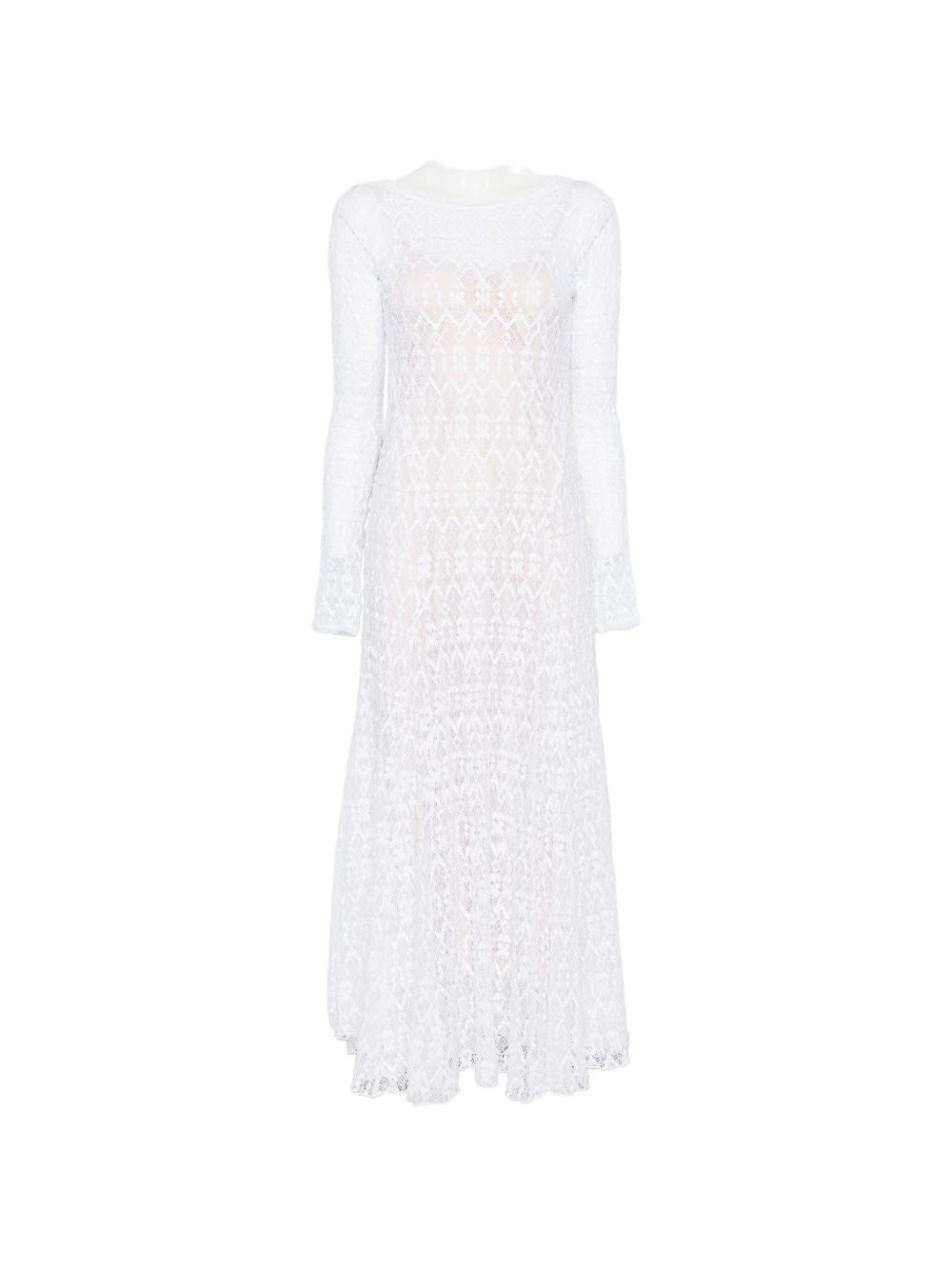 V-back Lace long dress