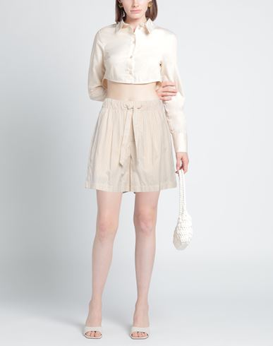 Woman Shorts & Bermuda Shorts Beige Size XS Organic cotton