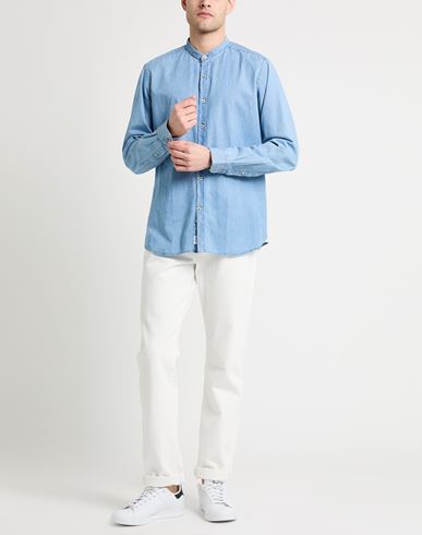 Man Denim shirt Blue Size 16 Cotton