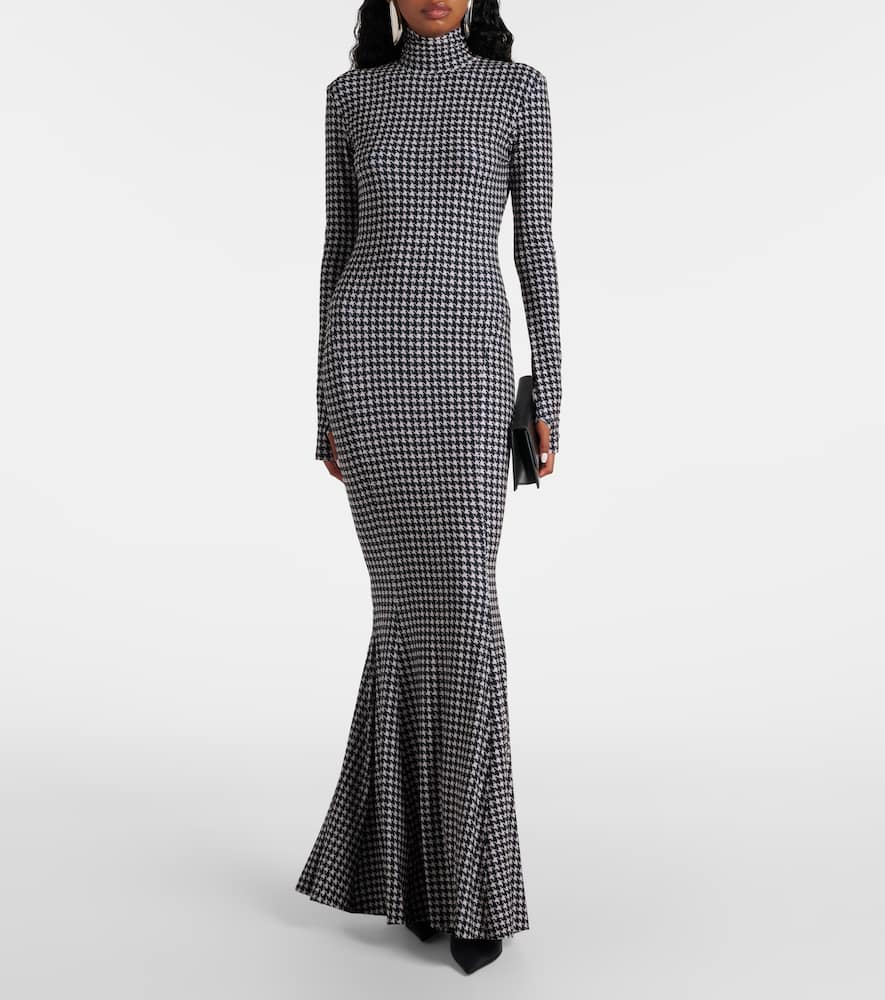 Norma Kamali Houndstooth gown