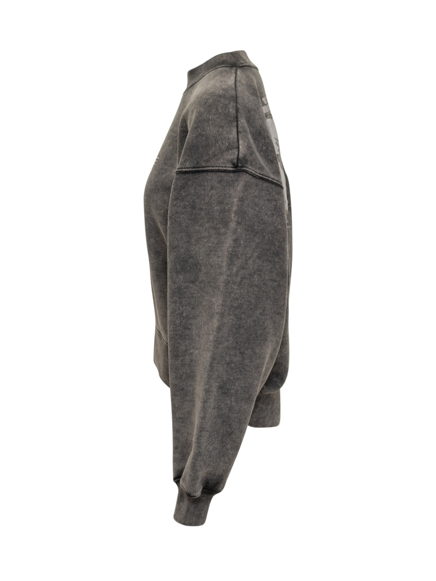 Grey Logo Mock Collar Sweatshirt