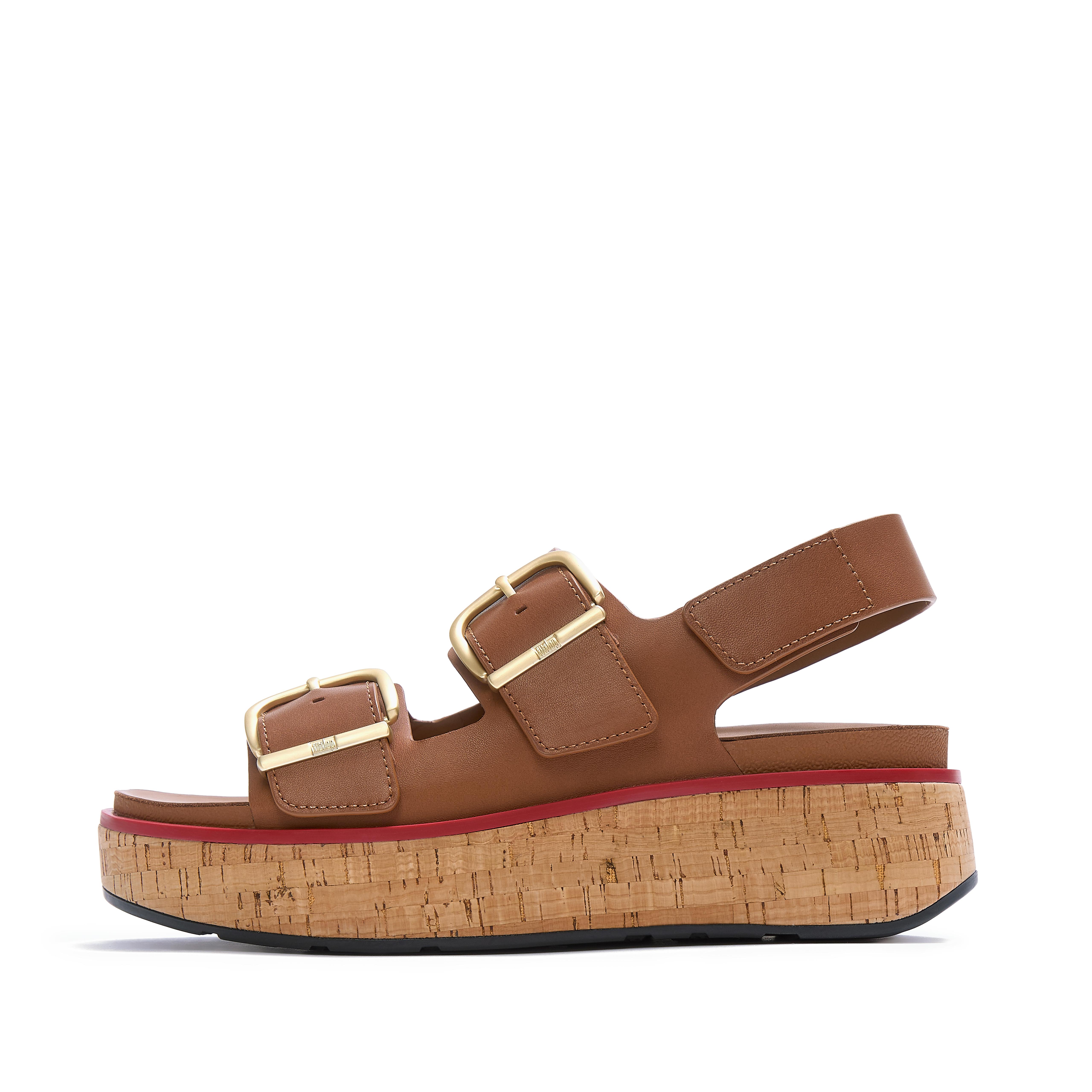 GEN-FF Max Buckle Leather/Cork Back-Strap Sandals
