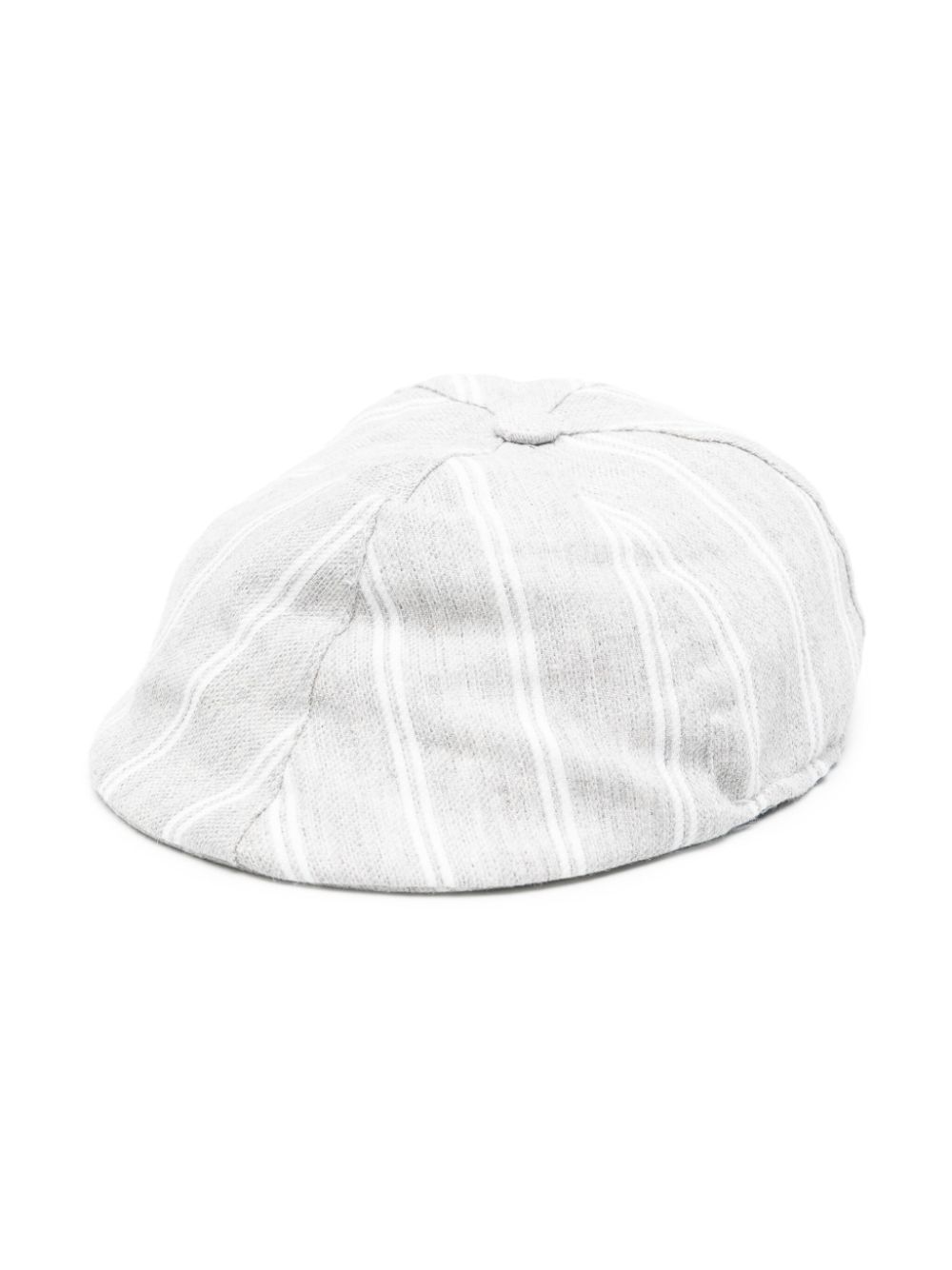 Stripe-print beret - Grey