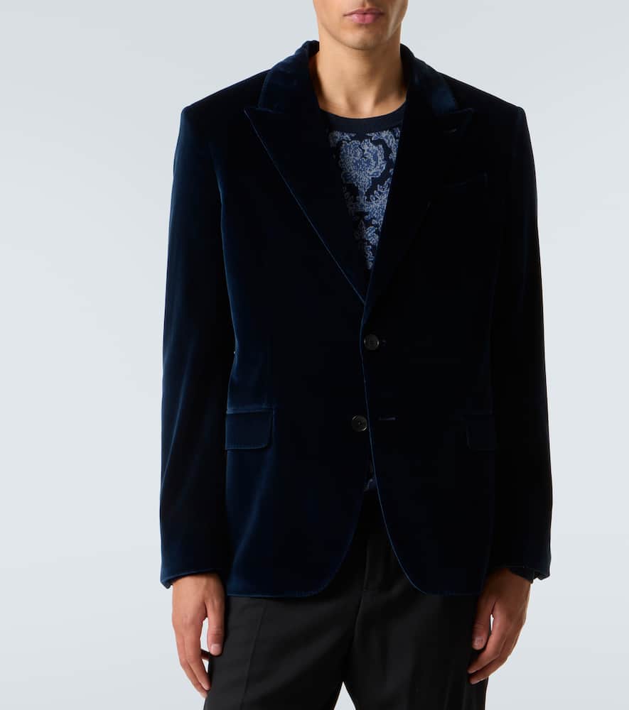 Cotton velvet blazer
