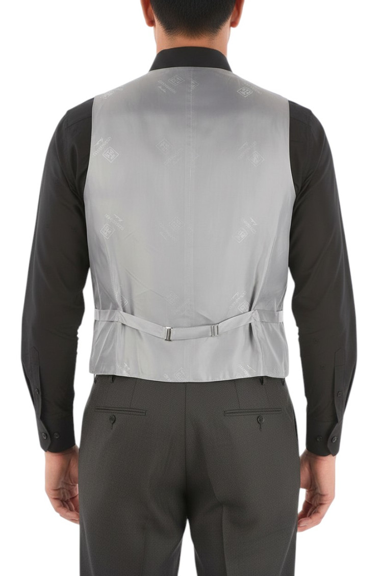 Grey V Neck Waistcoat