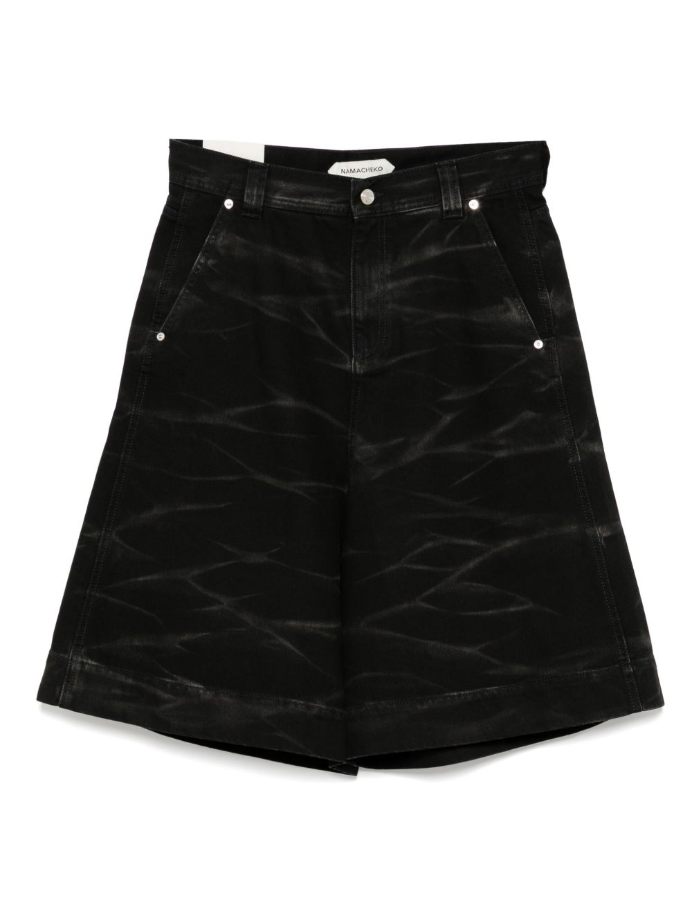 Namacheko zebra denim shorts - Black